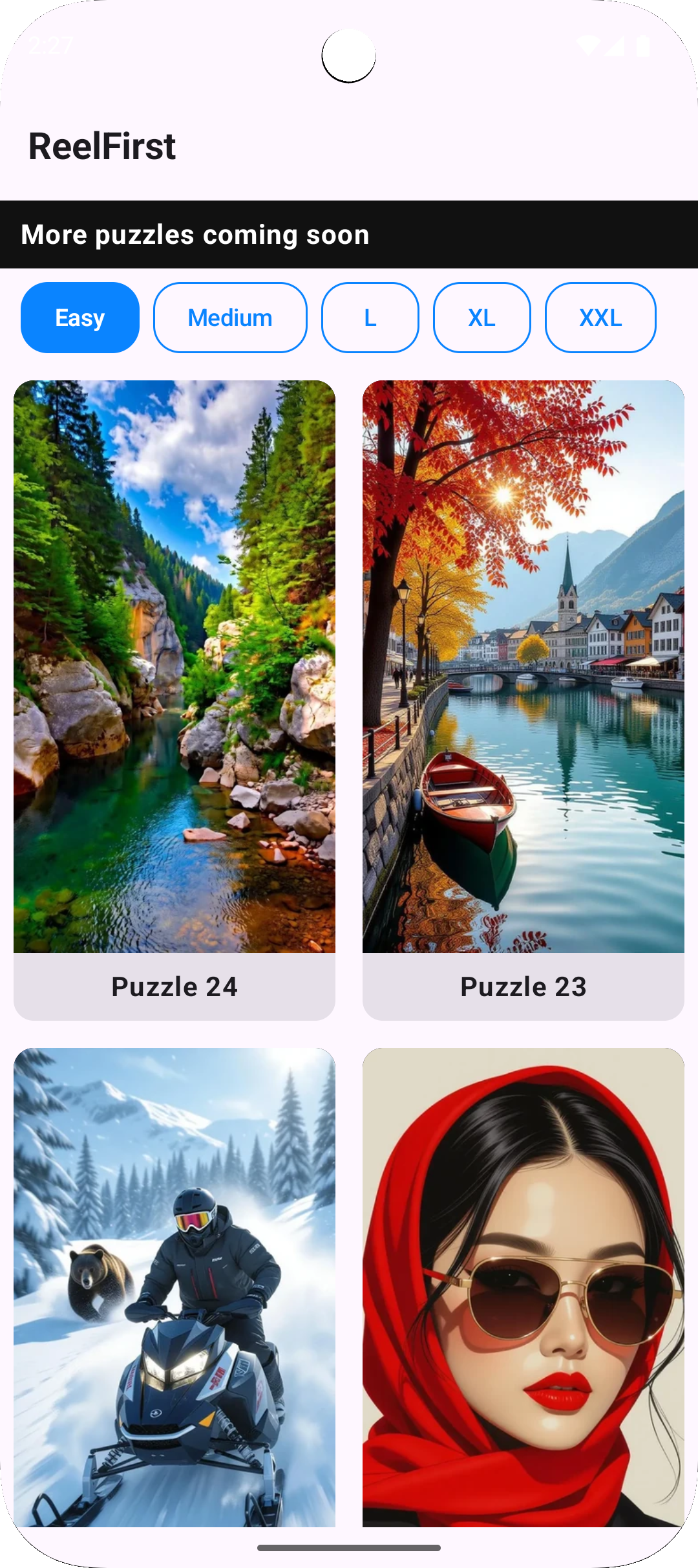 ReelFirst home screen
